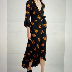 Ganni black fairfax floral print Maxi dress